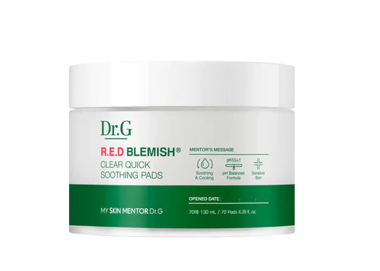 DR.G- Red blemish clear quick soothing pads